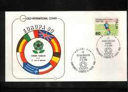 Italy 1980 European Football Championship Italy  - Football Match Czechoslovakia - Netherlands Interesting Cover - Eurocopa (UEFA)