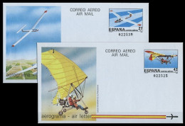 España Aerogramas 209/10 1985 Velero Clase óptima Ultraligero Avión Plane - Aerograms