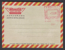España Aerograma 115 1974/75 Bicolor Franqueo Mecánico Previamente Impreso - Aerogramme