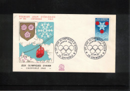 France 1967 Olympic Games Grenoble FDC - Invierno 1968: Grenoble