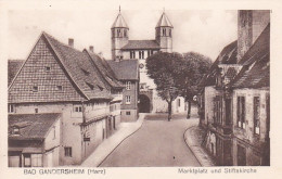 2791	177	Bad Gandersheim, Marktplatz Und Stiftskirche )  (Minuscule Falten Im Ecken) - Bad Gandersheim