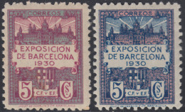 Barcelona 7/8 1930 Congreso Filatélico Exposición Montjuic MNH - Barcellona