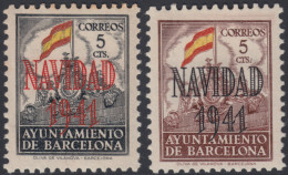 Barcelona SH 31/32 Navidad 1941 MNH - Barcelone