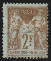 N°105, Sage 2fr Bistre (N Sous B), Neuf * Avec Charnière - B/TB - 1898-1900 Sage (Type III)