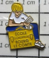 715B  Pin's Pins / Beau Et Rare / ADMINISTRATIONS /  École élémentaire BOURG LE COMTE Mais Pas La Comtesse - Administraties