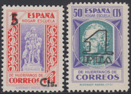 España Spain Beneficencia Huérfanos Correos 27/28 1938 Pedagogos MH - Bienfaisance