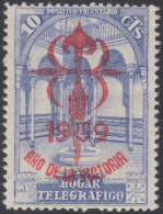 España Spain Beneficencia Huérfanos De Telégrafos  21 1939 Año De La Victoria  - Wohlfahrtsmarken