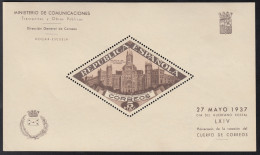 España Spain Beneficencia Huéfanos Correos  17 1937 Palacio Madrid MNH - Wohlfahrtsmarken