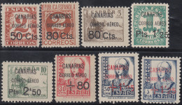 España Spai Canarias 23/30 1937 - 1940 Cifras, Cid E Isabel  MH - Andere & Zonder Classificatie