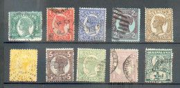 B 173 - QUEENSLAND - YT 77 à 79 - 81 à 86 - 88 ° Obli - Used Stamps