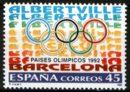 España Spain Emisión Conjunta 1992 España-Francia Paises Olímpicos  MNH - Emissions Communes