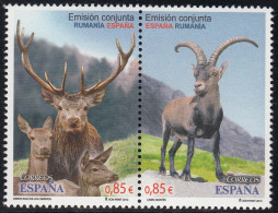 España Spain Emisión Conjunta 2012 España-Rumanía Fauna Ciervo Deer MNH - Emissions Communes