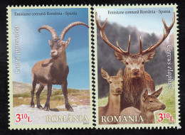 España Spain Emisión Conjunta 2012 Rumanía-España Fauna Ciervo Deer MNH - Emissions Communes