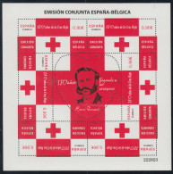 España Spain HB Emisión Conjunta 2013 España-Bélgica Cruz Roja Red Croos MNH - Emissions Communes