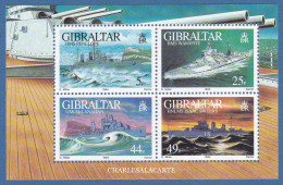 GIBRALTAR 1994  WW II  WARSHIPS  M.S.  S.G. MS 724  U.M. - Gibraltar