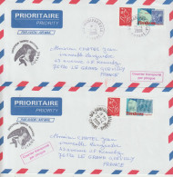 France 2006 Personnalisés Guyane 5 Lettres Et Oblit. Différentes - Covers & Documents