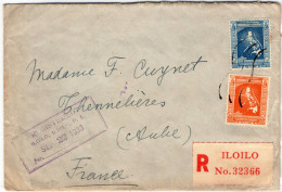 LSC - REC. De ILOILO - 22 SEPT 1933 Pour THEMELIERES (Aube) - Filippine