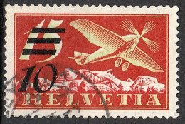 Schweiz Suisse 1935: Aufdruck ==10 Auf 15 Zu Flug 19 Mi 285 Yv PA 19 Mit ⊙ LEYSIN 1 ?.?.35 (Zu CHF 60.00) - Oblitérés