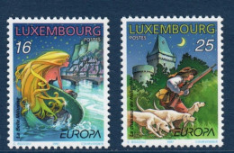 Luxembourg, **, Yv 1368, 1369, Mi 1418, 1419, SG 1447, 1448, Melusine, Le Chien De Hollenfels, - Verhalen, Fabels En Legenden