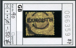 Grossbritannien 1887 - Great Britain 1887 - Grand Bretagne 1887 - Michel 90 -  Oo Oblit. Used Gebruikt "Exmouth" - Oblitérés