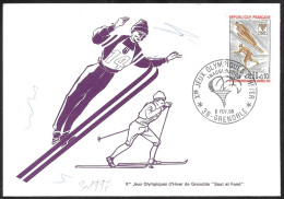 Francia/France: Maximum, Salto E Sci Di Fondo, Jumping And Cross-country Skiing, Saut Et Ski De Fond - Hiver 1968: Grenoble