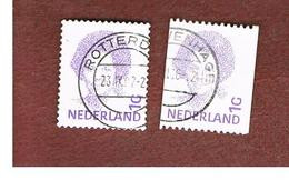 OLANDA (NETHERLANDS) - SG 1598  - 1992  QUEEN BEATRIX 1G  (2 DIFFERENT PERFORATIONS)    -  USED - Gebruikt