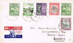 54288. Carta Aerea MATALE (Ceylan) Sri Lanka 1962. Viñeta, Label  Disabled Veteran - Sri Lanka (Ceylon) (1948-...)