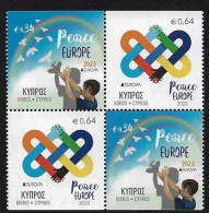 CHIPRE /CYPRUS /ZYPERN /CHYPRE  - EUROPA 2023 -"PEACE – The Highest Value Of Humanity"- BLOCK Of BOOKLET-TWO SIDE IMPERF - 2023