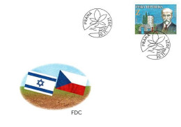 FDC 1146 Czech Republic Tomas Garrigue Masaryk In Israel 2021 Joint Issue With Israel - Emissions Communes