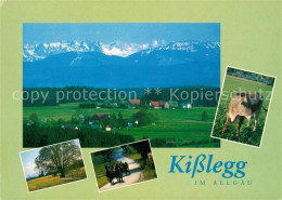 73179220 Kisslegg Landschaftspanorama Mit Alpenkette Kutschfahrten Kuh Kisslegg - Kisslegg