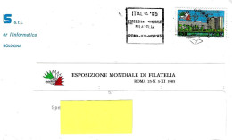 ITALIA ITALY - 1984 BOLOGNA Esposizione Mondiale Filatelia Roma Italia '85 Con Francobolli In Tema - 3687 - Non Classés