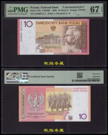 Poland 10 Zlotych 2008, Paper, Commemorative, Lucky Number 1111, PMG67 - Polonia