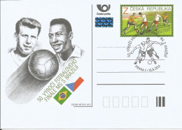 CDV 159 Czech Republic 50th Anniversary Of Chile World Cup 2013 Portraits Of Masopust And Pele - 1962 – Chile