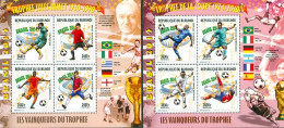 BURUNDI 2014 - Coupe Du Monde Brasil 2014 - 2 Blocs Collectifs - Unused Stamps