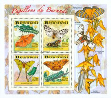 BURUNDI 2014 -  Chenilles Et Papillons - I I - Bloc Collectif-3770  BIF - Unused Stamps