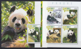 Guinea-Bissau 2015 - OURS PANDAS - BL + BF - MNH - Bears