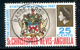 SAINT CHRISTOPHE-NEVIS-ANGUILLA- Y&T N°198- Oblitéré (très Belle Oblitération!!!) - St.Christopher-Nevis & Anguilla (...-1980)