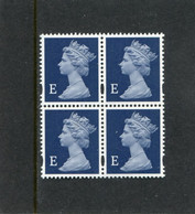 GREAT BRITAIN - 1999  MACHIN  "E"  2B  BLOCK OF 4  MINT NH - Machin-Ausgaben