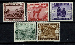Belg. Congo Belge 1939 - 209/213**, MNH Dierentuin Leopoldstad / Jardin Zoologique De Léopoldville. - Ongebruikt