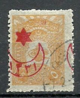 Turkey; 1915 Overprinted War Issue Stamp 5 P. ERROR "Misplaced Overprint" - Usati