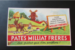 Buvard "PATES MILLIAT FRERES" - Lebensmittel