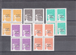 ST PIERRE ET MIQUELON   MARIANNE DU 14 JUILLET   N°  758 A 772    EN  BLOCS DE 4 NEUF XX - Unused Stamps