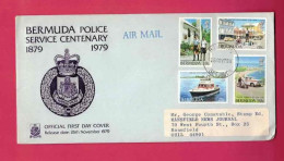 FDC De 1979 Des Bermudes - Bermuda Police Service Centenary - Policia – Guardia Civil