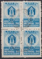 1960 Brasilien AEREO ° Mi:BR 977, Sn:BR C94, Yt:BR PA82, World Refugee Year - Used Stamps