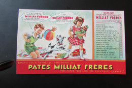 Buvard "PATES MILLIAT FRERES" - Alimentaire