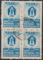 1960 Brasilien AEREO ° Mi:BR 977, Sn:BR C94, Yt:BR PA82, World Refugee Year - Airmail (Private Companies)