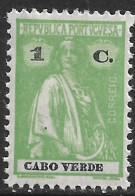 Cabo Verde – 1914 Ceres Type 1 Centavo Mint Stamp - Guinea Portuguesa