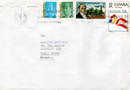 ESPAGNE AFFRANCHISSEMENT COMPOSE SUR LETTRE POUR LA FRANCE 1997 - Storia Postale