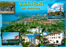 73177668 Radolfzell Bodensee Teilansichten Hafen Promenade Kirche Fliegeraufnahm - Radolfzell