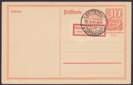 Halle: MiNr 1Ia, Zusatzfrankatur Auf Blanko-GS "Hettstedt", 25.9.23 - 1922-1923 Emissioni Locali